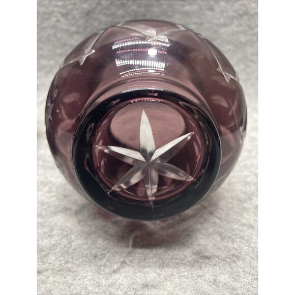 Lady Anne Amethyst GORHAM CRYSTAL Set of 2 Cut to Clear Votive Candle Holders - Picture 8 of 10